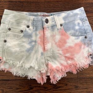 Vintage Havana girl size M Tie-Dye Denim Shorts